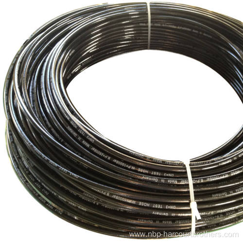 Elastomer PU HOSE Two Fiber Braid Black Color 3/8" SAE 100R8